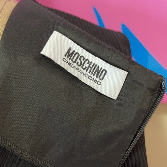 Moschino Sewing Black Sheath Dress Scissors Heart - Picture 9 of 12